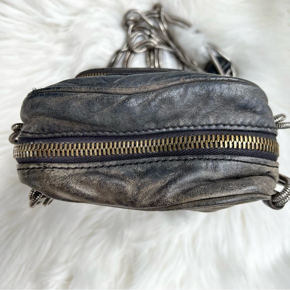 Alexander Wang Crossbody Bag Leather Distressed Grunge Rock - Picture 10 of 15